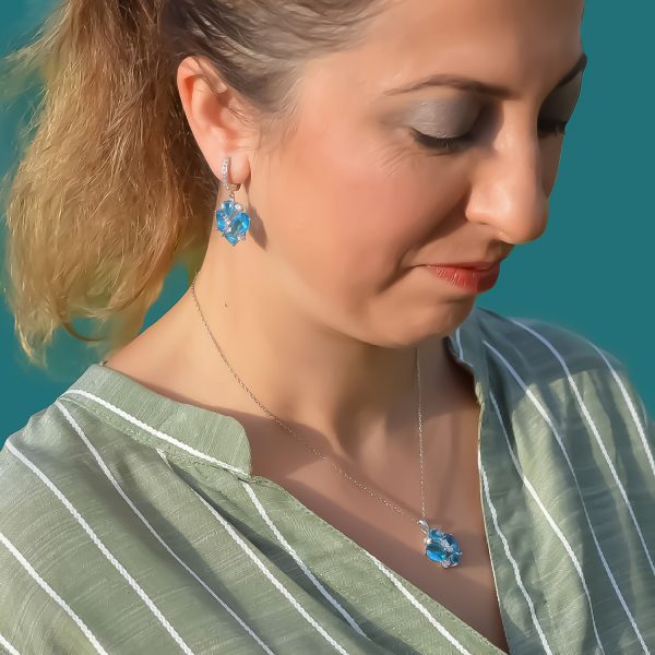 Aquamarine Taşlı Göz Alıcı Set