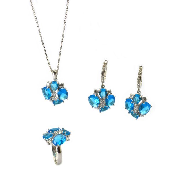 Aquamarine Taşlı Göz Alıcı Set - Görsel 2